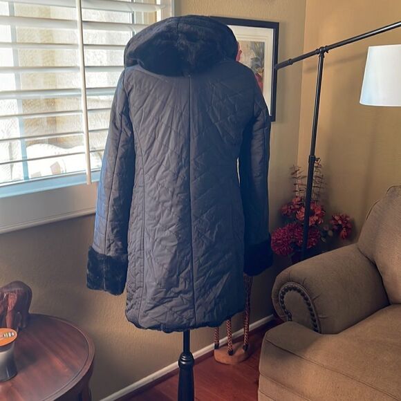 Dennis by Dennis Basso Reversible Faux Fur Coat, SZ XS - Picture 2 of 12